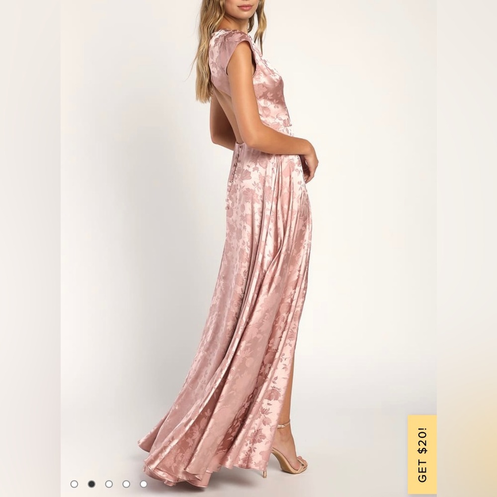 Lulus szM rose/pink floor length gown